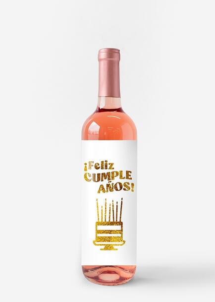 Vino Beringer con etiqueta "Feliz cumplea&ntilde;os"