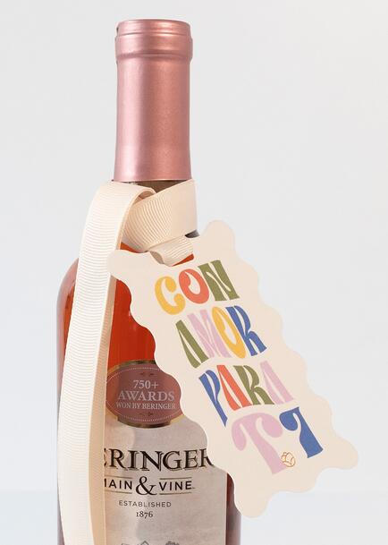 Vino con Distintivo Con Amor para Ti