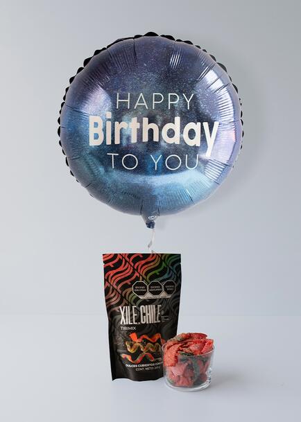 Xile Chile y Globo Cumpleaños