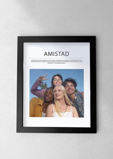 Marco Amistad Grande en Negro