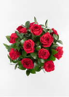 Imagen preview para 12 Rosas Rojas con Marco Foto y Globo Cumpleaños - 2