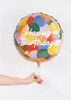 Imagen preview para 12 Rosas Rojas con Marco Foto y Globo Cumpleaños - 4