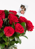 Imagen preview para 12 Rosas Rojas con Mini Foto - 2
