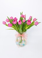 Imagen preview para 15 Tulipanes Fucsia en Jarrón - 1