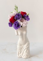 Imagen preview para Base Venus con Lisianthus Morado y  Roxanne - 1
