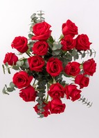 Imagen preview para 18 Rosas rojas en jarrón negro - 4