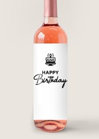 Imagen preview para Personaliza Vino Beringer con etiqueta "Happy birthday" - 4