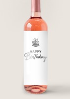 Imagen preview para Personaliza Vino Beringer con etiqueta "Happy birthday" - 4
