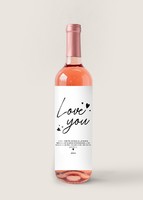 Imagen preview para Personaliza Vino Beringer con etiqueta "Love you" - 1