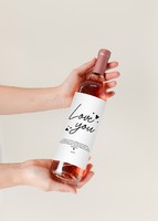 Imagen preview para Personaliza Vino Beringer con etiqueta "Love you" - 2