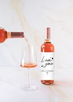 Imagen preview para Personaliza Vino Beringer con etiqueta "Love you" - 3