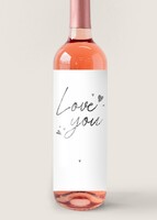Imagen preview para Personaliza Vino Beringer con etiqueta "Love you" - 4
