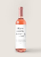 Imagen preview para Personaliza Vino Beringer con etiqueta "All you need is love" - 1