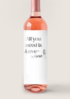 Imagen preview para Personaliza Vino Beringer con etiqueta "All you need is love" - 4