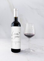 Imagen preview para Personaliza Vino 3V con etiqueta "Love you" - 3