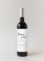 Imagen preview para Personaliza Vino 3V con etiqueta "Thank you" - 1