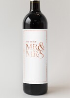 Imagen preview para Personaliza Vino 3V con etiqueta "Mr&Mrs" - 4