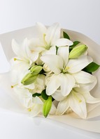 Imagen preview para Ramo de Rosas Blancas y Lilys - 2