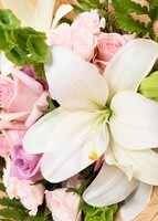Imagen preview para Ramo de Lilys con Rosas Rosa - 4