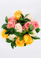 Imagen preview para Ramo de 12 Rosas Coloridas - 1