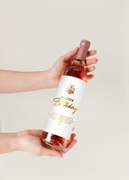 Imagen preview para Personaliza Vino Beringer "Happy birthday" con 12 rosas rojas - 3
