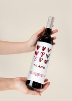 Imagen preview para Personaliza Vino 3V "Te amo" con 12 rosas rojas - 3