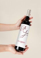 Imagen preview para Personaliza Vino 3V "With love" con 12 rojas rojas - 3