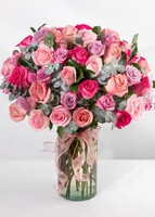 Imagen preview para Arreglo de 50 Rosas Rosa Combinadas - 1