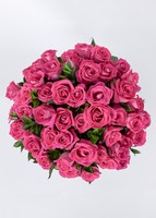 Imagen preview para 50 Rosas Rosa Intenso en Jarrón - 3