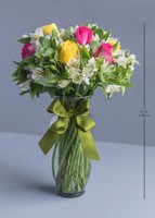 Imagen preview para 8 Rosas de Colores y Alstroemerias - 4