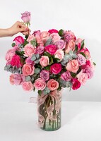 Imagen preview para Arreglo de 50 Rosas Rosa Combinadas - 2
