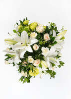 Imagen preview para Arreglo de Casablancas y Claveles con Mini Foto - 2