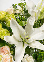 Imagen preview para Arreglo de Casablancas y Claveles con Mini Foto - 4