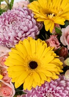 Imagen preview para Arreglo de Gerberas Amarillas y Roxanas - 4