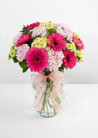 Imagen preview para Arreglo de Gerberas Fucsia y Roxanas	 - 1