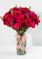 Imagen preview para Carmesí con Gerberas Rojas y Margaritas - 1