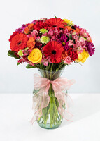 Imagen preview para Arreglo de Gerberas Rojas y Margaritas - 1