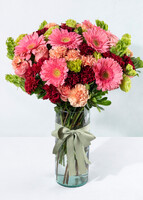 Imagen preview para Arreglo de Gerberas Rosa y Claveles - 1