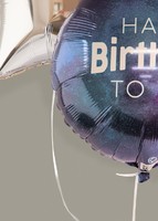 Imagen preview para Arreglo de Globos "Happy Birthday" Azul - 3