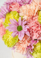 Imagen preview para Arreglo de Margaritas Lila y Claveles Rosa - 4