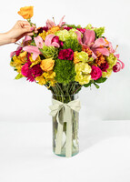 Imagen preview para Brindis con Rosas Naranjas y Lilis Rosas - 2