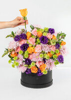 Imagen preview para Arreglo de Rosas Naranjas y Lisianthus - 2