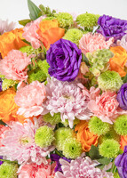 Imagen preview para Arreglo de Rosas Naranjas y Lisianthus - 3