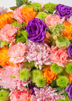 Imagen preview para Arreglo de Rosas Naranjas y Lisianthus con Mini Foto - 4