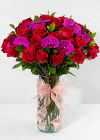 Imagen preview para Instante Arreglo de Rosas Rojas y Orquídeas - 1