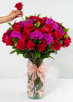 Imagen preview para Instante Arreglo de Rosas Rojas y Orquídeas - 2