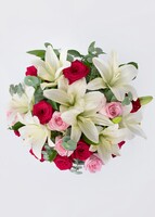 Imagen preview para Arreglo de Rosas y Lilys con mini foto - 4