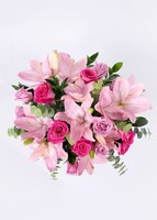 Imagen preview para Arreglo de Rosas y Lilys Fucsia - 3