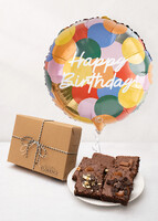 Brownies Florence con Globo "Happy Birthday"