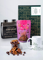 Imagen preview para Caja Personalizada Etiqueta con Duo Pack Auténtico Corajillo, Mix Dulce y Taza "Merry Christmas" - 1